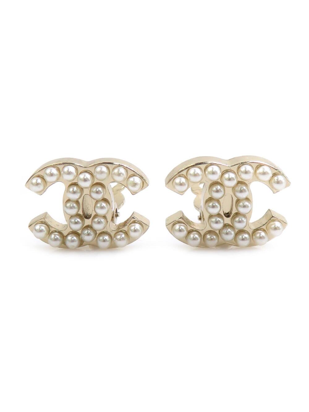 Chanel Cc Logo Clip-On Earrings Gold- #357927C53B